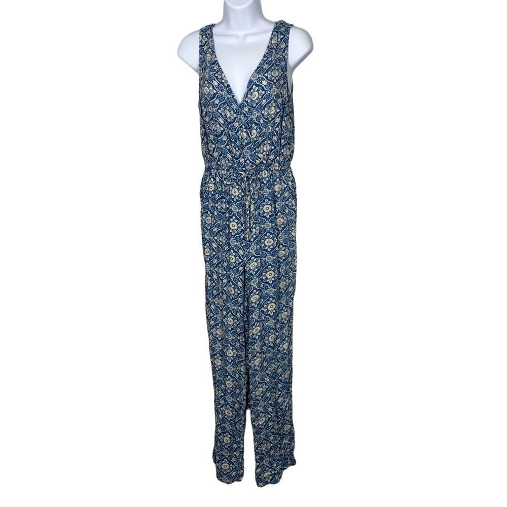 FATFACE Blue Floral Printed Jumpsuit 4